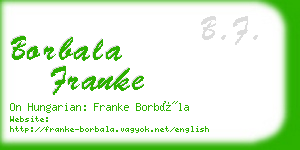 borbala franke business card